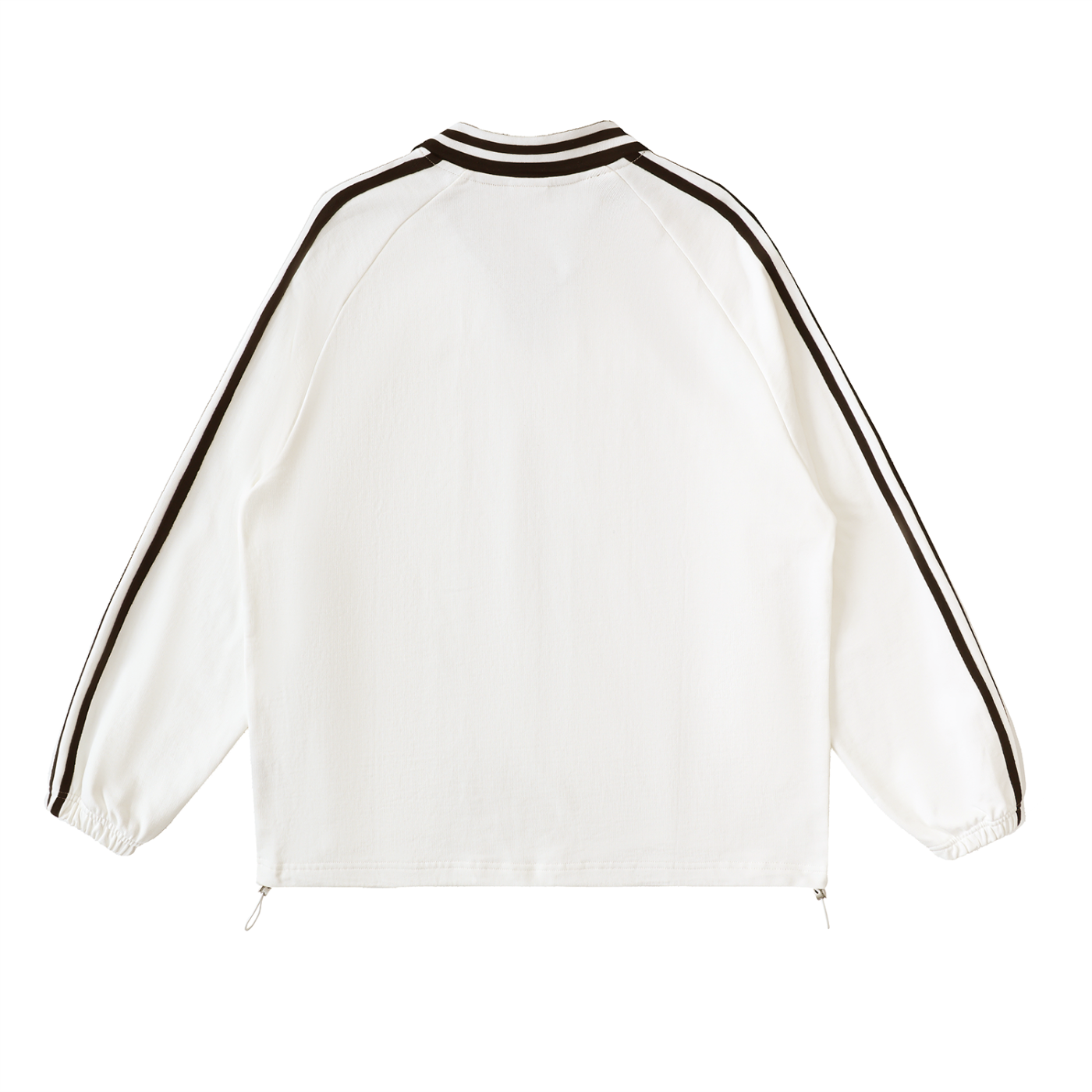 Striped Lapel Collar Sweatshirt